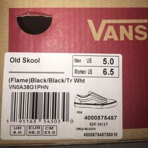 Vans in a size 5